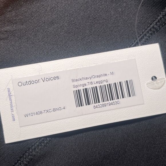 Outdoor Voices Colorblock Leggings M Gray Black Blue High Rise Stretch - Picture 5 of 5
